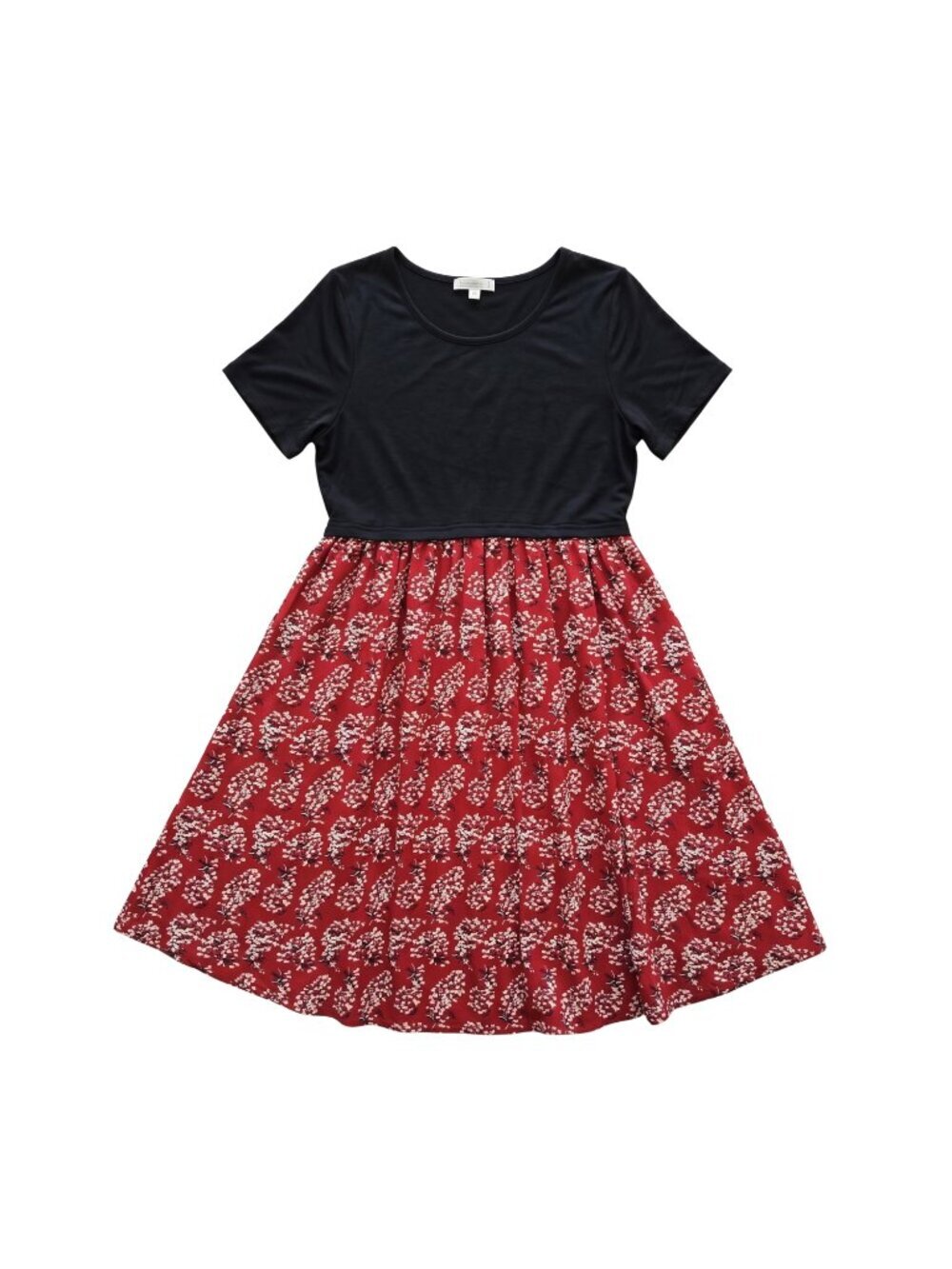 Red & Black Floral Nursing Dress - Large